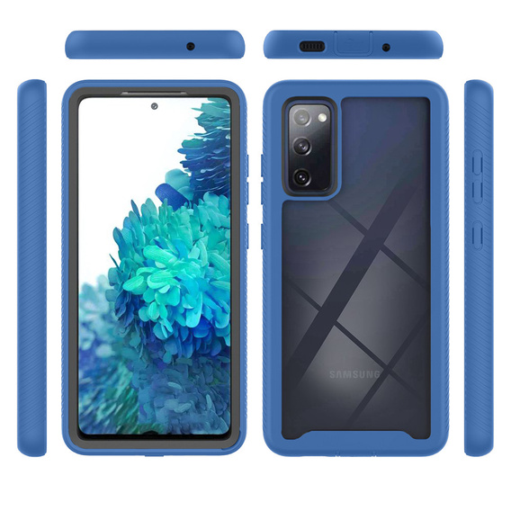 Carcasă pentru Samsung Galaxy S20 FE, Shockproof, cu folie, albastru închis