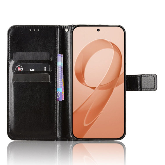 Husă tip portofel Crazy Horse pentru Xiaomi Poco F8 Ultra