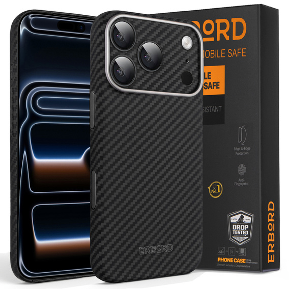 Husă ERBORD Full Kevlar MagSafe pentru iPhone 17 Pro