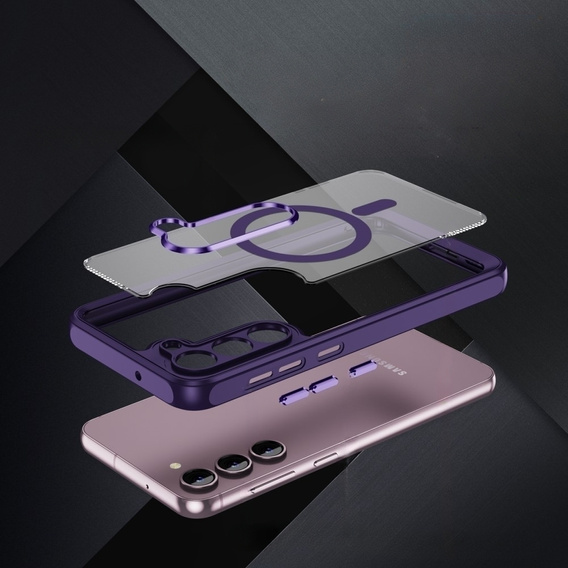 Husă pentru Samsung Galaxy S23, ERBORD Impact Guard, MagSafe, violet închis