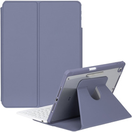 Husă pentru tastatură pentru iPad 11" 2025 A16 (11 gen.) / iPad 10.9" 2022 (10 gen.), Rotary 360° Leather, violet