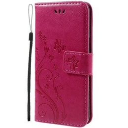 Cu clapetă pentru iPhone 7/8/SE 2020/SE 2022, Butterfly, roz