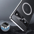 Carcasă de protecție pentru camera foto pentru Google Pixel 8, CamShield MagSafe, transparent / argintiu