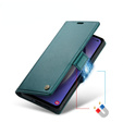Husa cu clapetă CASEME pentru Samsung Galaxy A54 5G, Litchi Wallet, verde