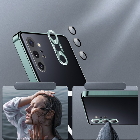 Carcasă de protecție pentru camera foto pentru Samsung Galaxy Note 10+ Plus, CamShield MagSafe, transparent / verde