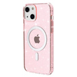Huse pentru iPhone 14, Dropproof MagSafe Glitter, roz