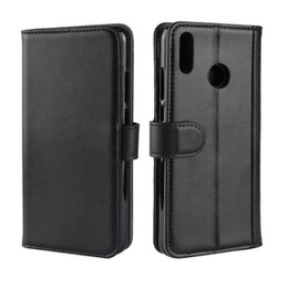 Cu clapetă pentru Huawei Honor 8X, Split Leather Wallet, negru