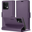 Husă pentru Xiaomi Redmi Note 13 Pro 4G / Xiaomi Redmi Note 14S / Xiaomi Poco M6 Pro 4G, ERBORD Glossy Litchi, portofel cu clapetă, violet
