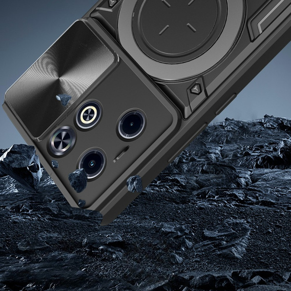 Husă blindată pentru Infinix Hot 40i, CamShield Slide, negru
