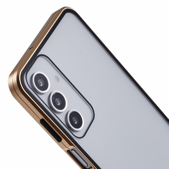 Husa pentru Samsung Galaxy A16, Magnetic Dual Glass, de aur