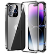 Husa pentru iPhone 14 Pro Max, Magnetic Dual Glass, negru