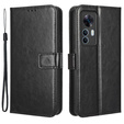 Cu clapetă pentru Xiaomi 12T, Crazy Horse Wallet, negru