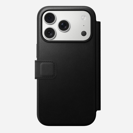 Husă Nomad pentru iPhone 17 Pro, Modern Leather Folio, negru