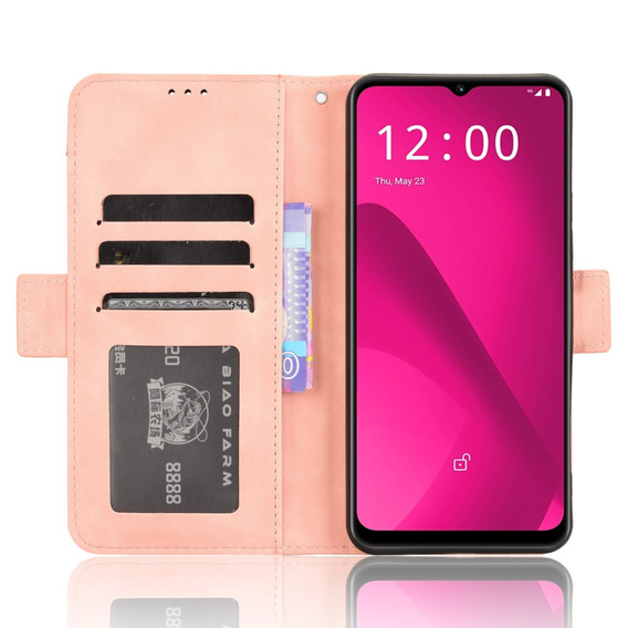 Cu clapetă pentru T Phone 2 5G, Card Slot, roz