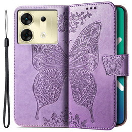 Cu clapetă pentru Infinix Zero 30 5G, Butterfly, violet