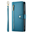 Wallet Zipper Pocket flip caz pentru Samsung Galaxy A17 5G, Wallet Zipper Pocket, albastru