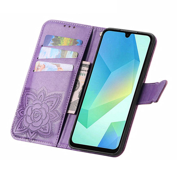 Husă tip fluture pentru Samsung Galaxy A57 5G, violet