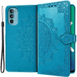 Cu clapetă pentru Motorola Moto G52 / G82 5G, Mandala, albastru