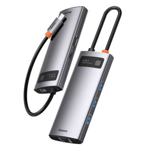 Stație de andocare USB-C 6-în-1 din seria Metal Gleam pentru dispozitive USB-C