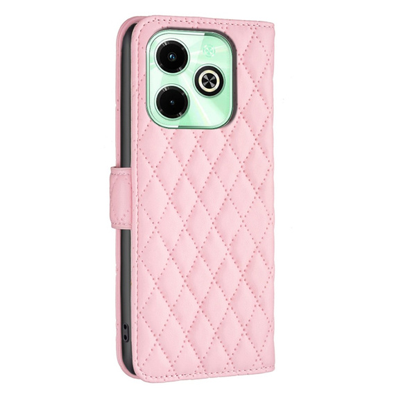 Cu clapetă pentru Infinix Hot 40i, Wallet, BINFEN COLOR, roz