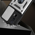 Husă blindată pentru Xiaomi Poco F5 Pro, CamShield Slide, de argint