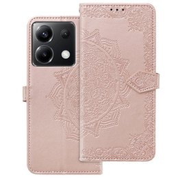 Cu clapetă pentru Xiaomi Poco X6 5G, Mandala, roz rose gold