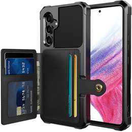 Husa pentru Samsung Galaxy A54 5G, Card Holder Kickstand, negru