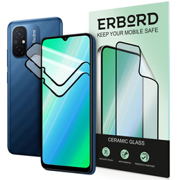 2x sticlă ceramică ERBORD Hybrid Glass pentru Xiaomi Redmi 10C / 12C