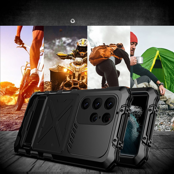 Husă blindată pentru Samsung Galaxy S23 Ultra, R-JUST, negru