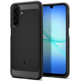 Carcasa Spigen pentru Samsung Galaxy A16 4G/ 5G, Rugged Armor MagSafe, negru + Tempered Glass 9H