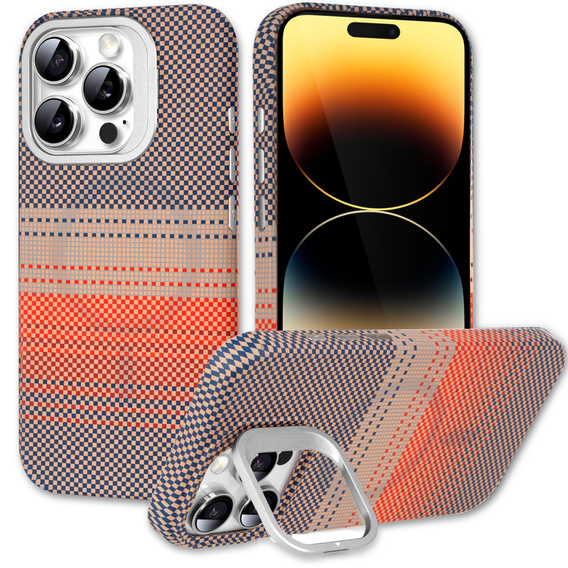 Carcasă pentru iPhone 14 Pro, cadru Kickstand, pentru MagSafe, Sunset Grey