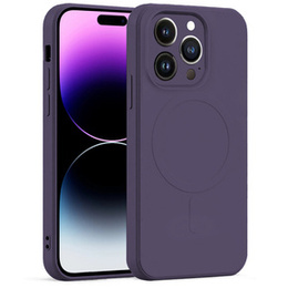 Husă din silicon Mag Cover violet pentru iPhone 14 Pro Max