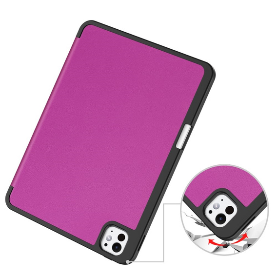 Husă pentru iPad Pro 11" 2024 (5 gen.), Smartcase cu spațiu pentru stylus, violet
