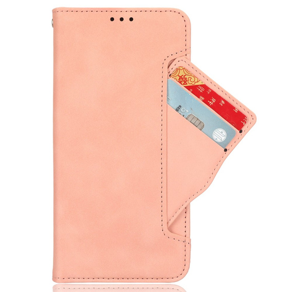 Cu clapetă pentru Oppo A80, Card Slot, roz