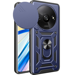 Husă blindată pentru Xiaomi Redmi A3, CamShield Slide, albastru