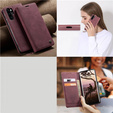 Husa CASEME pentru Huawei P30 Pro, Leather Wallet Case, maroon