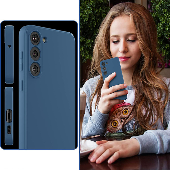 Husa pentru Samsung Galaxy S23 5G, Silicone Lite, albastru închis