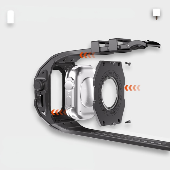 Curea cu carcasă SHELLBOX pentru Apple Watch Ultra/Ultra 2 49mm