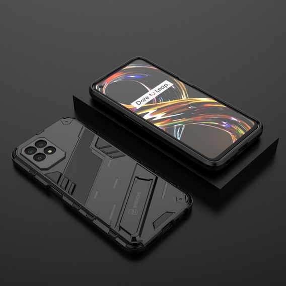 Husa pentru Realme 8i, Military kickstand, albastru