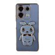 Carcasă pentru Xiaomi Redmi Note 13 Pro 5G, Rabbit, albastru + sticlă călită 9H