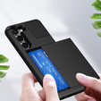 Huse pentru Samsung Galaxy S23, Sliding Card Holder, negru