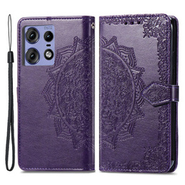 Cu clapetă pentru Motorola Edge 50 Pro, Mandala, violet