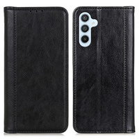 Huse pentru Samsung Galaxy A35 5G, Wallet Litchi Leather, negru