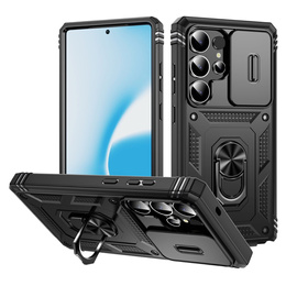 Husă pentru Samsung Galaxy S25 Ultra, KickStand Camera Lens, negru