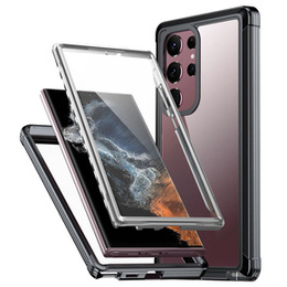 Carcasă pentru Samsung Galaxy S23 Ultra, Shockproof, cu folie, negru