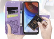Cu clapetă pentru Oppo Reno 13F / Oppo Reno 13FS, Butterfly, violet