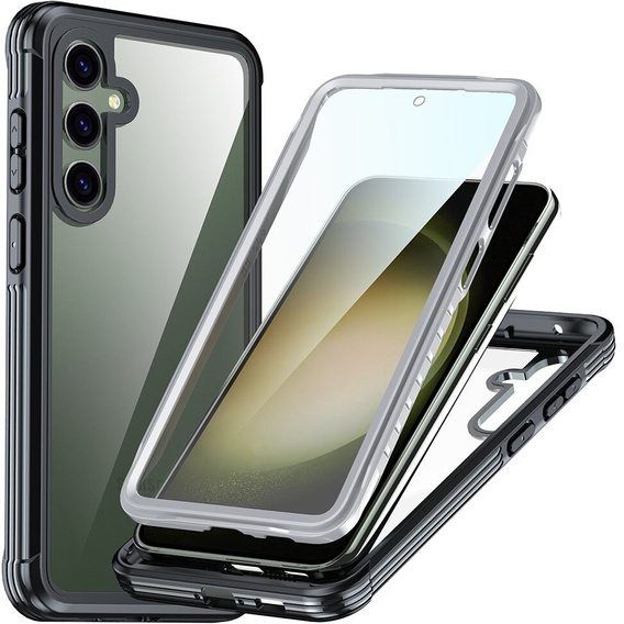 Carcasă pentru Samsung Galaxy S23 FE, Shockproof, cu folie, negru