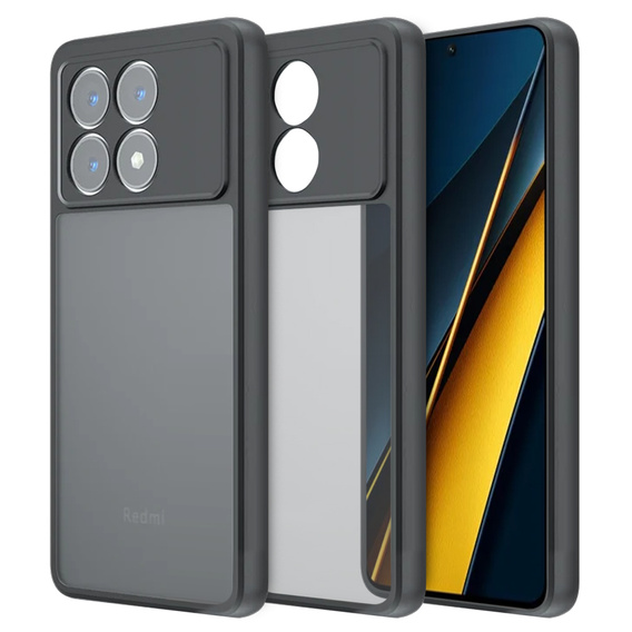 Carcasă pentru Xiaomi Poco X6 Pro 5G, Fusion Hybrid, cu protecție pentru camera foto, mat / negru