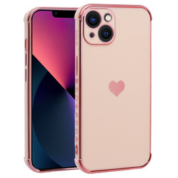 Huse pentru Apple iPhone 13, Electro heart, roz rose gold