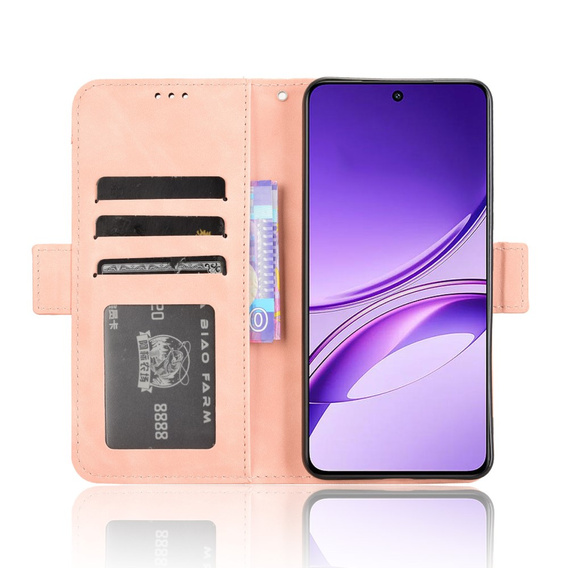 Cu clapetă pentru Vivo V50 Lite 4G / 5G, Card Slot, roz